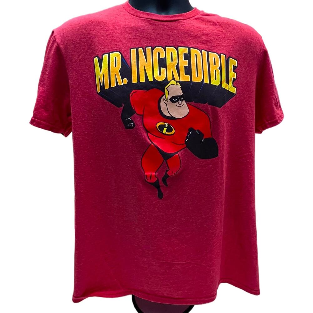 Disney Pixar Mr. Incredible T-Shirt Red Graphic Tee Adult Size‎ XL Superhero